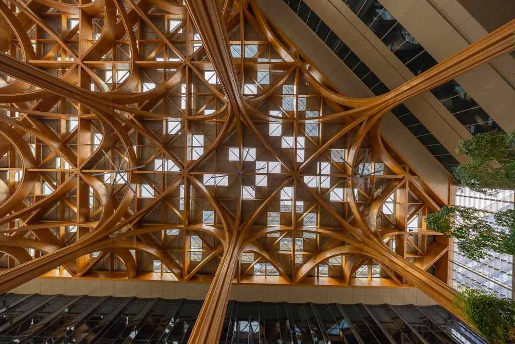 27 米高空的木质奇迹：新加坡 Geneo 打造东南亚最高单跨木结构天篷(图2)
