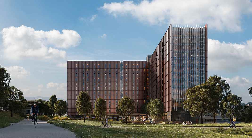 全美最高巨型木结构学生宿舍在俄亥俄州破土动工(图1)